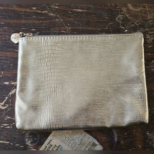 Lancôme Metallic Gold Textured Cosmetic Pouch